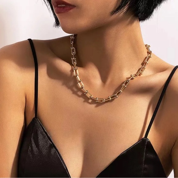 Jewelry - Stainless steel paper clip necklace Silver